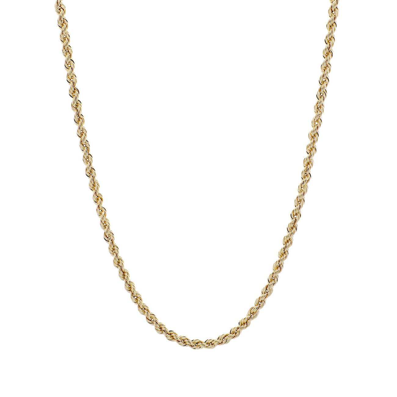 Exclusive 14K Yellow Gold Rope Chain — Front View