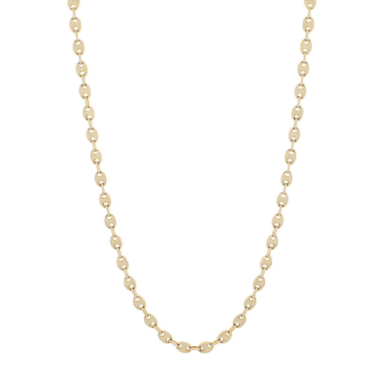 Exclusive 14K Yellow Gold Mariner Link Chain — Front View