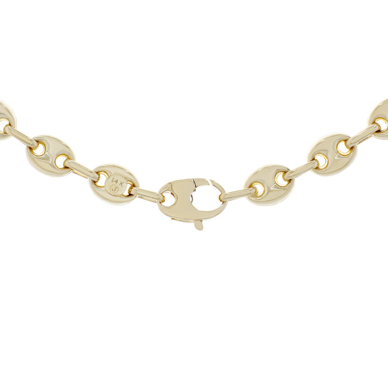 Exclusive 14K Yellow Gold Mariner Link Chain — Side View