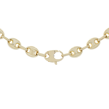 Exclusive 14K Yellow Gold Mariner Link Chain — Side View