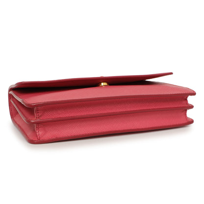 Exclusive Prada Peonia Saffiano Lux Mini Crossbody — Top View