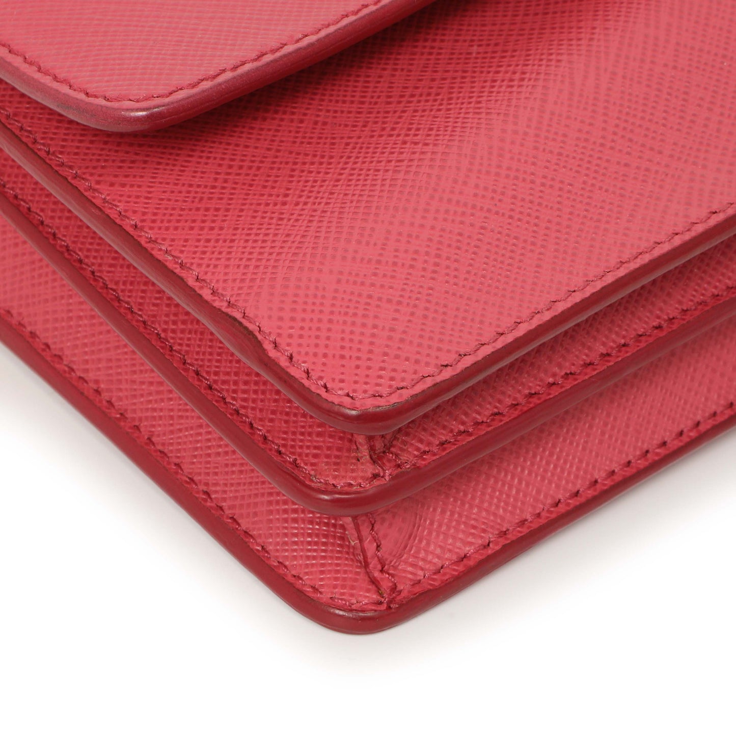 Exclusive Prada Peonia Saffiano Lux Mini Crossbody — Detail View