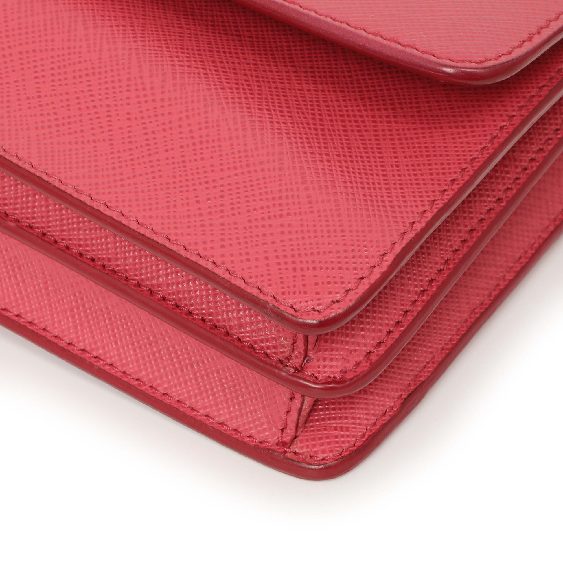 Exclusive Prada Peonia Saffiano Lux Mini Crossbody — Lifestyle View