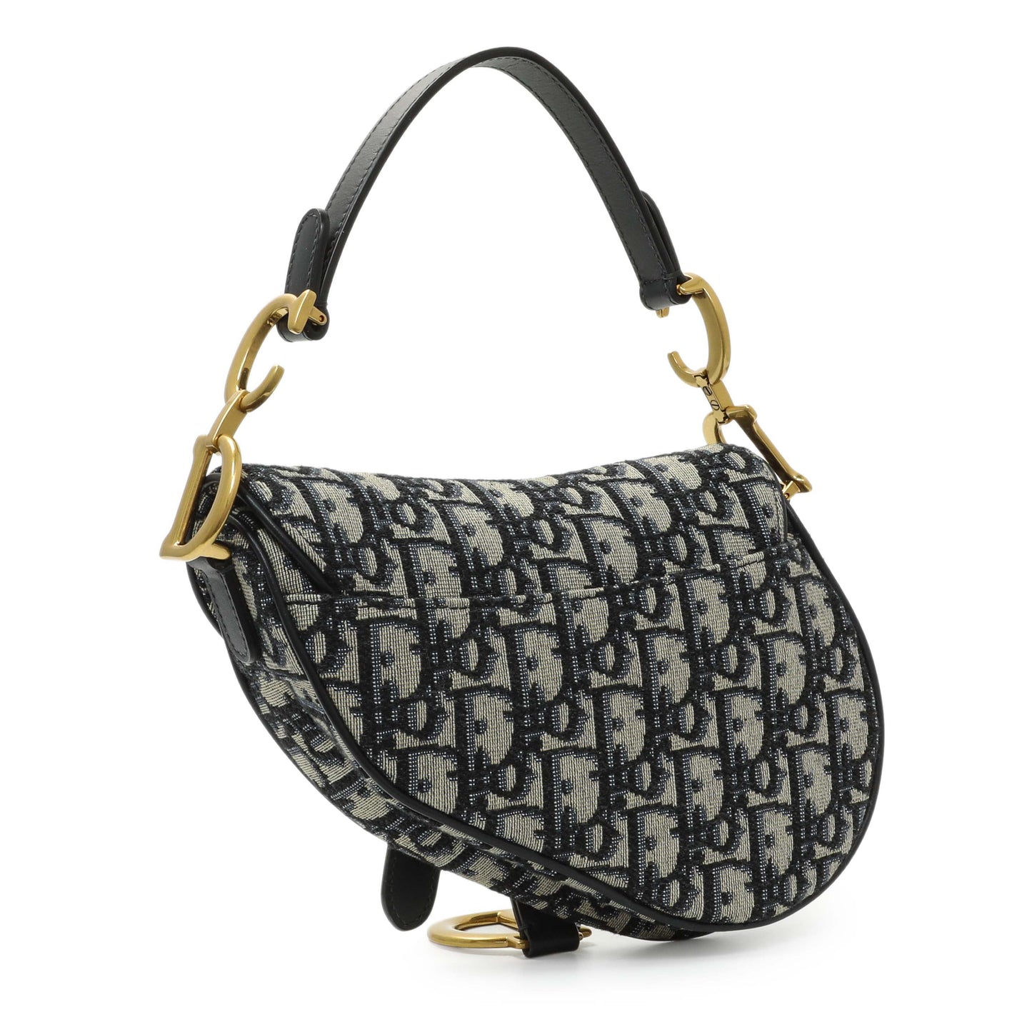 Exclusive Christian Dior Oblique Mini Saddle Bag — Side View