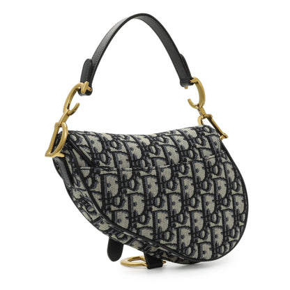 Exclusive Christian Dior Oblique Mini Saddle Bag — Side View