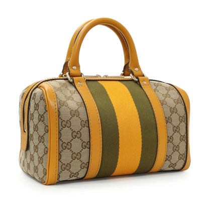 Exclusive Gucci Monogram Vintage Web Small Boston — Side View