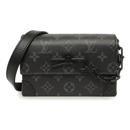 Exclusive Louis Vuitton Monogram Eclipse Steamer Wearable Wallet — Front View