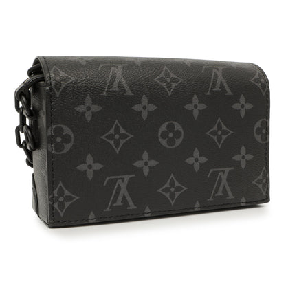 Exclusive Louis Vuitton Monogram Eclipse Steamer Wearable Wallet — Side View
