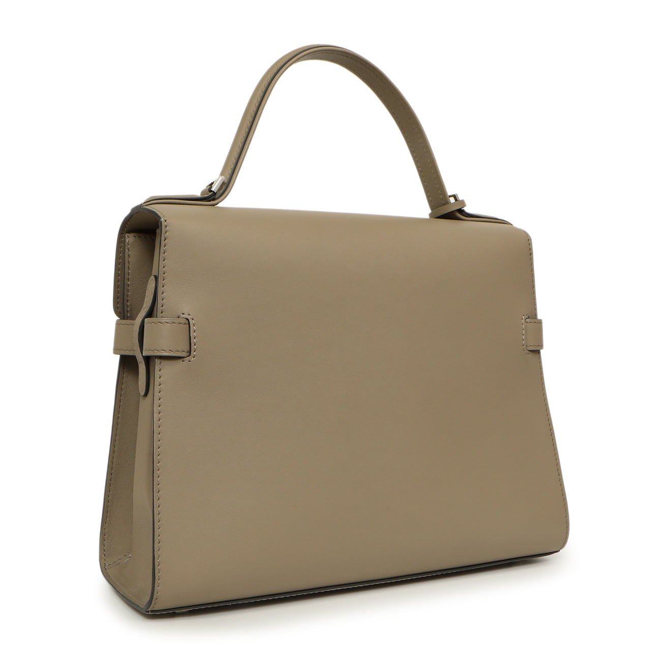 Exclusive Delvaux Taupe Calfskin Tempete MM — Side View