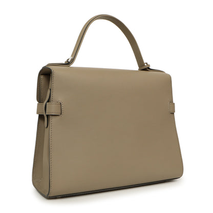 Exclusive Delvaux Taupe Calfskin Tempete MM — Side View