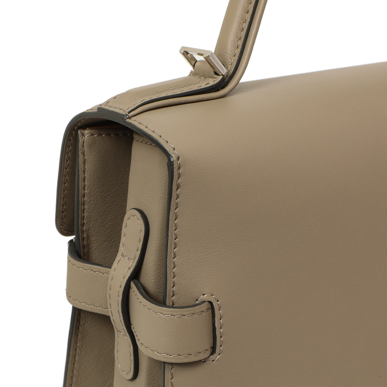 Exclusive Delvaux Taupe Calfskin Tempete MM — Alternate View 8