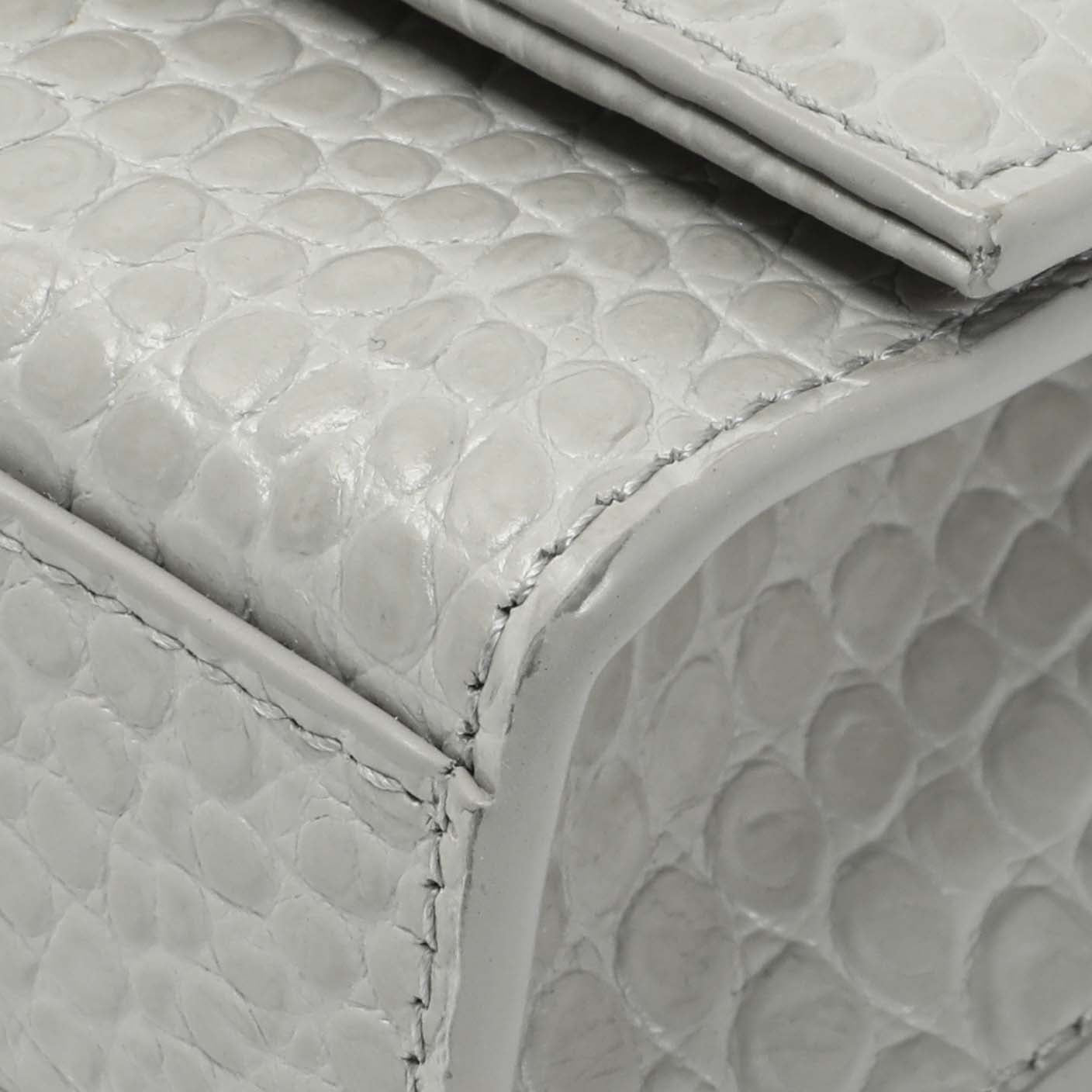 Exclusive Saint Laurent Crocodile Embossed Calfskin Medium Monogram Kate Tassel Satchel — Detail View