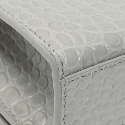 Exclusive Saint Laurent Crocodile Embossed Calfskin Medium Monogram Kate Tassel Satchel — Lifestyle View