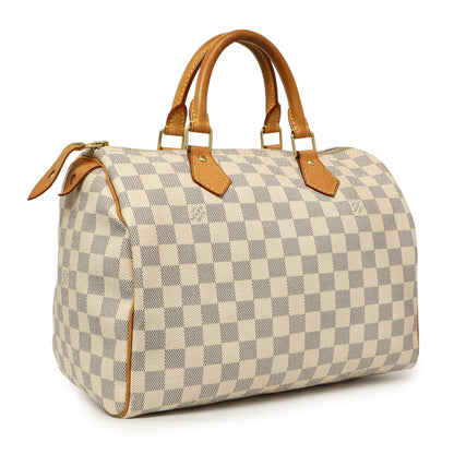Exclusive Louis Vuitton Damier Azur Speedy 30 — Side View