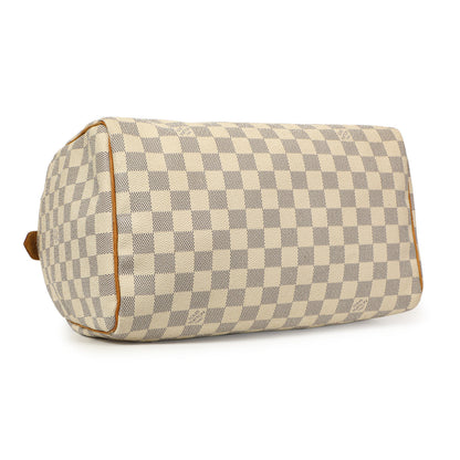Exclusive Louis Vuitton Damier Azur Speedy 30 — Back View