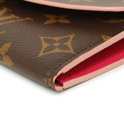 Exclusive Louis Vuitton Monogram Fuchsia Bloom Flower Emilie Wallet — Detail View