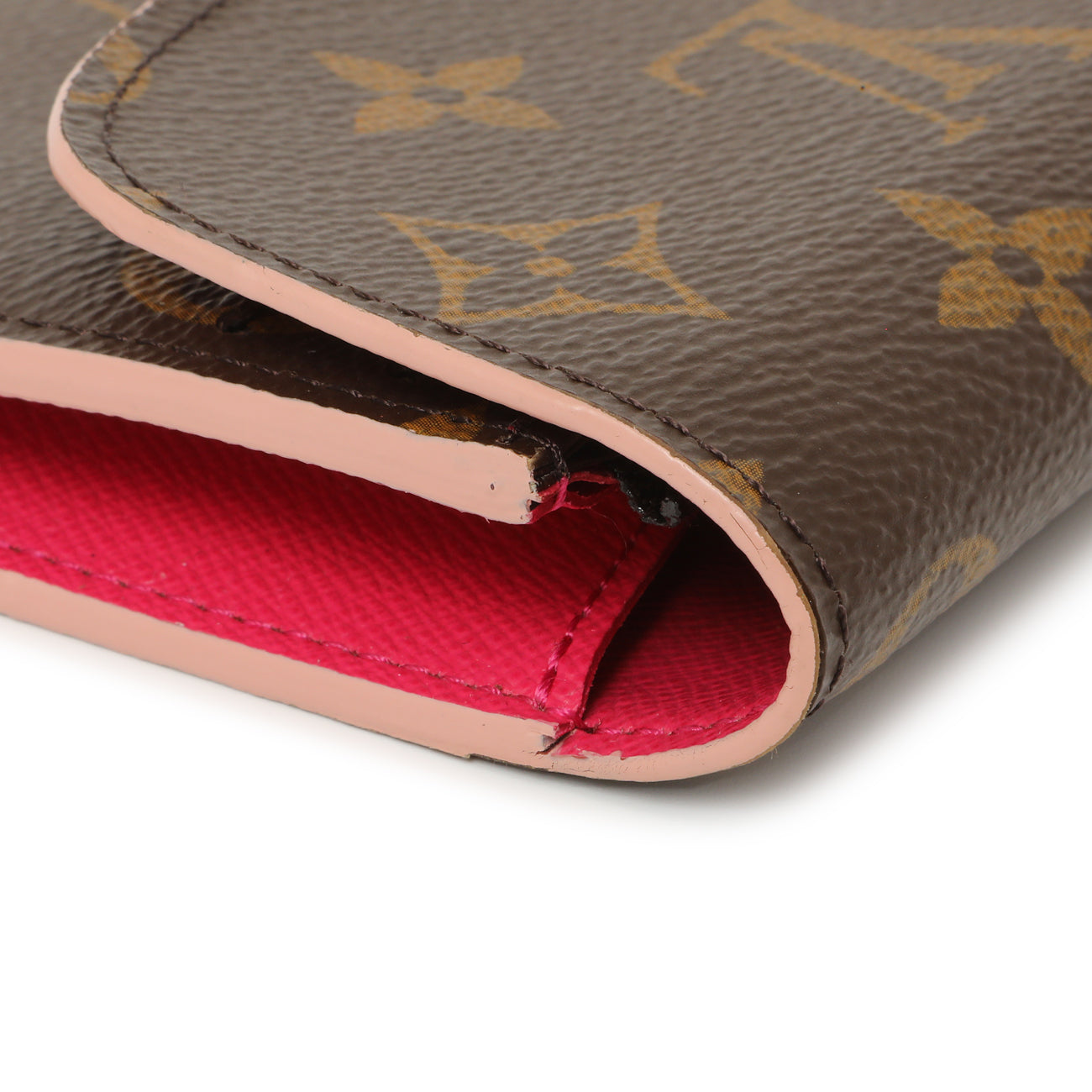 Exclusive Louis Vuitton Monogram Fuchsia Bloom Flower Emilie Wallet — Lifestyle View