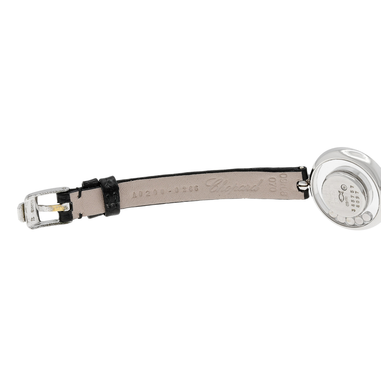 Exclusive Chopard 18K White Gold Happy Diamonds 20/3957 — Top View