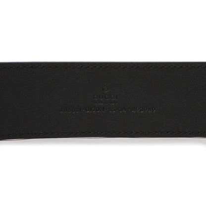 Exclusive Gucci Black Calfskin Double G 40mm Belt — Top View