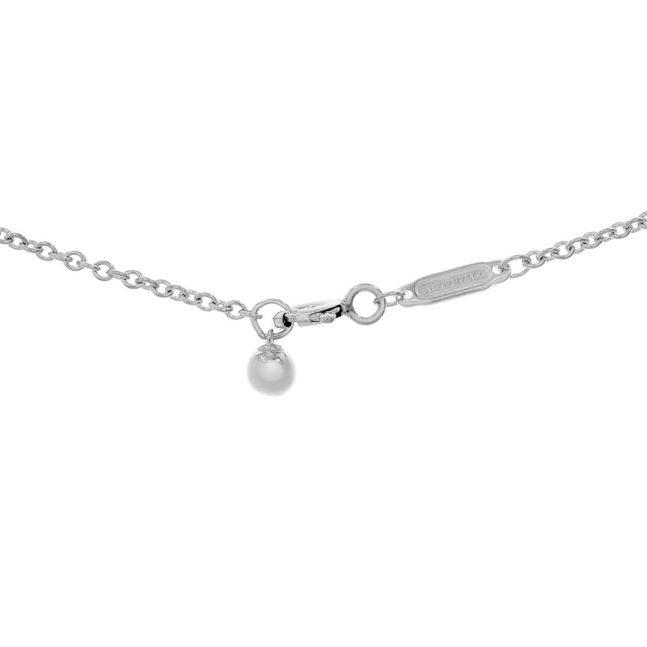 Exclusive Tiffany & Co. Sterling Silver 12.5mm HardWear Ball Pendant Necklace — Back View