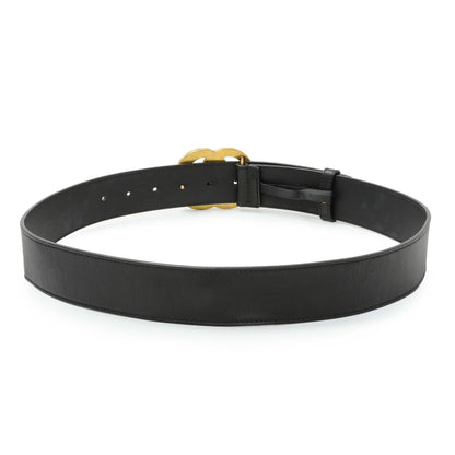 Exclusive Gucci Black Moon Calfskin Pearl Double G 40mm Belt — Side View