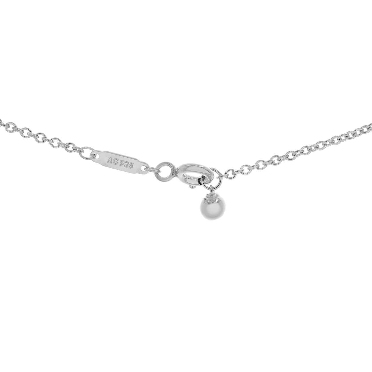 Exclusive Tiffany & Co. Sterling Silver 12.5mm HardWear Ball Pendant Necklace — Top View