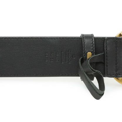 Exclusive Gucci Black Moon Calfskin Pearl Double G 40mm Belt — Back View