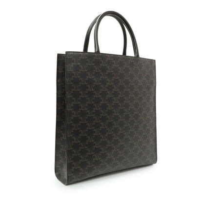 Exclusive Celine Triomphe Canvas Calfskin Medium Vertical Cabas — Side View