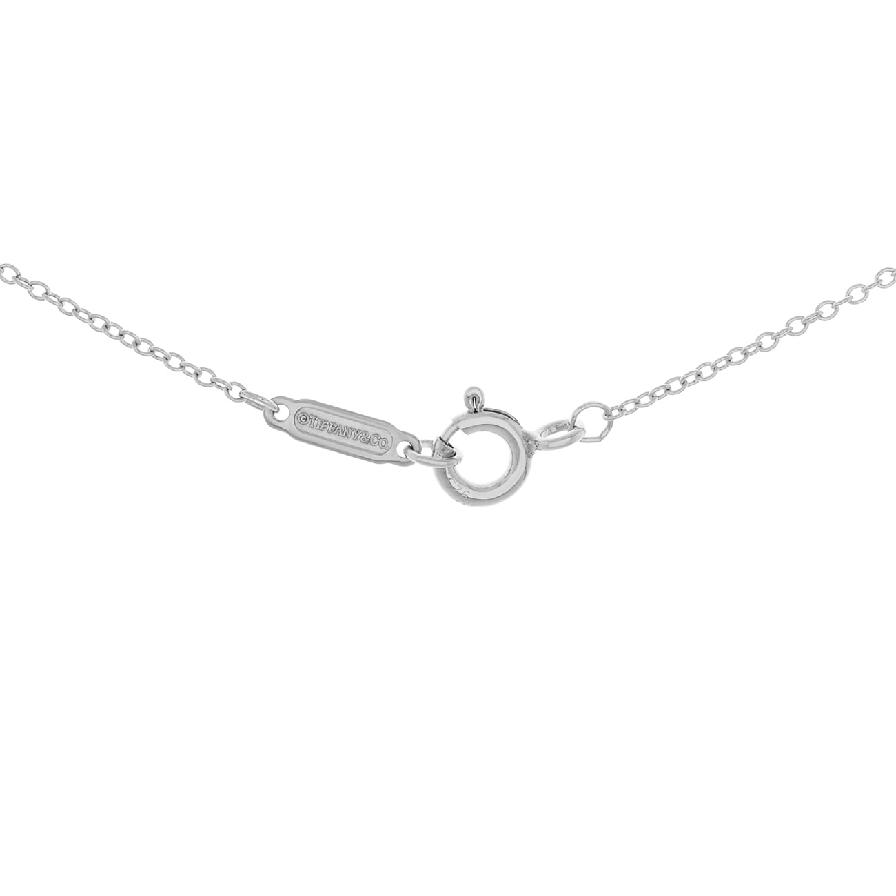 Exclusive Tiffany & Co. Sterling Silver 1837 Horseshoe Pendant Necklace — Side View
