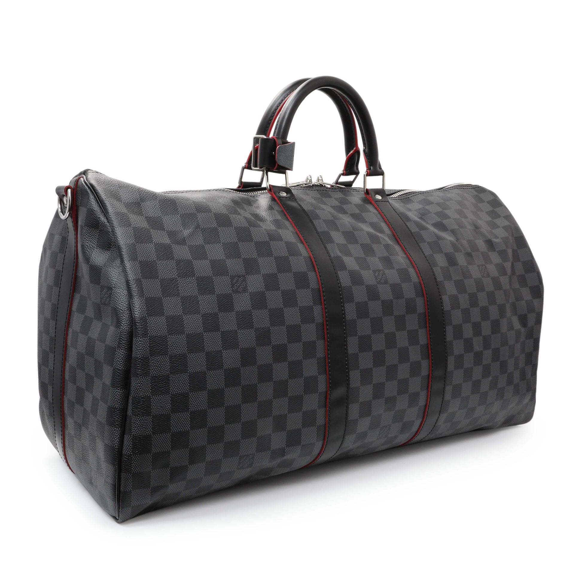 Exclusive Louis Vuitton Damier Graphite Keepall 55 Bandouliere — Side View
