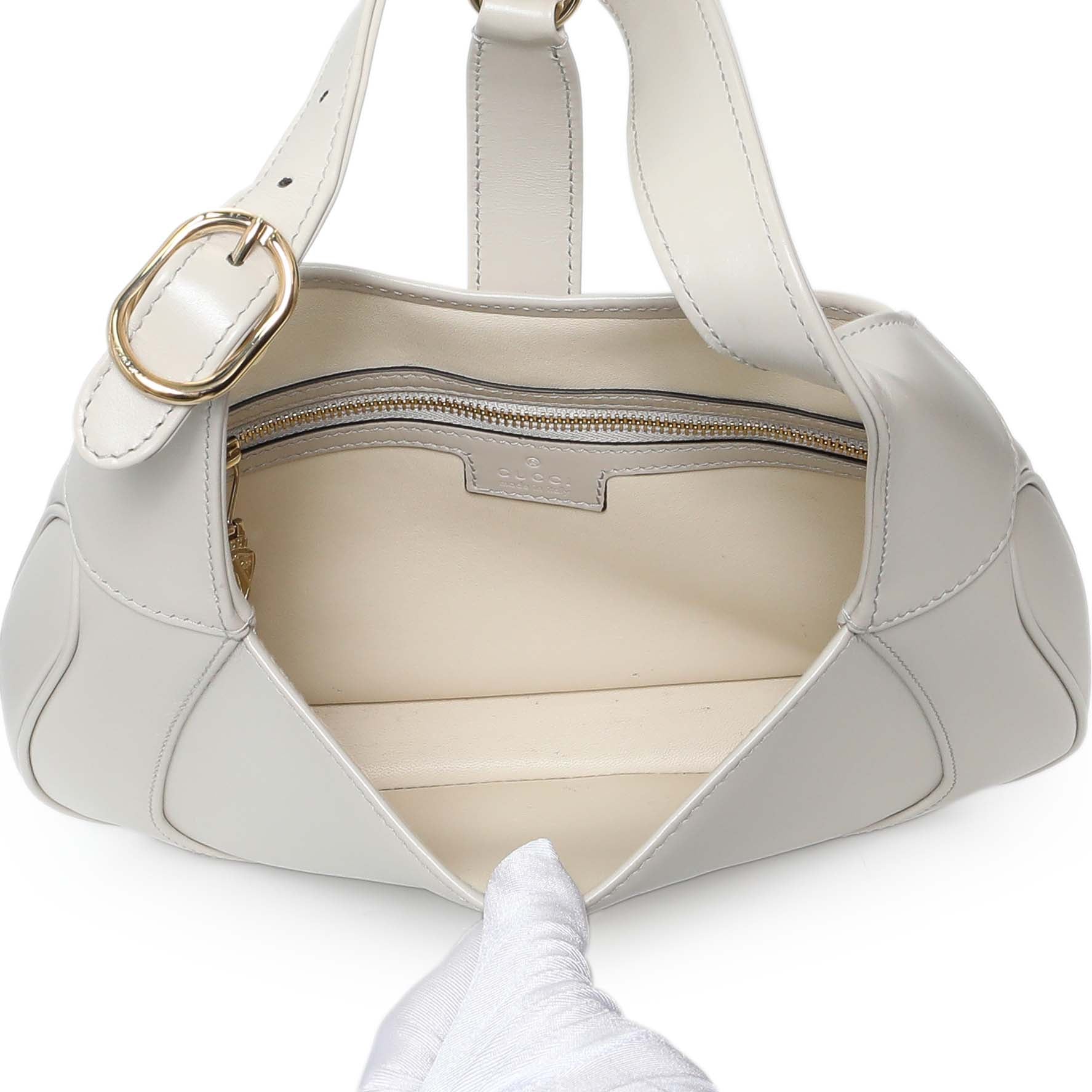 Exclusive Gucci Grey Calfskin Small Jackie Shoulder Bag — Alternate View 8