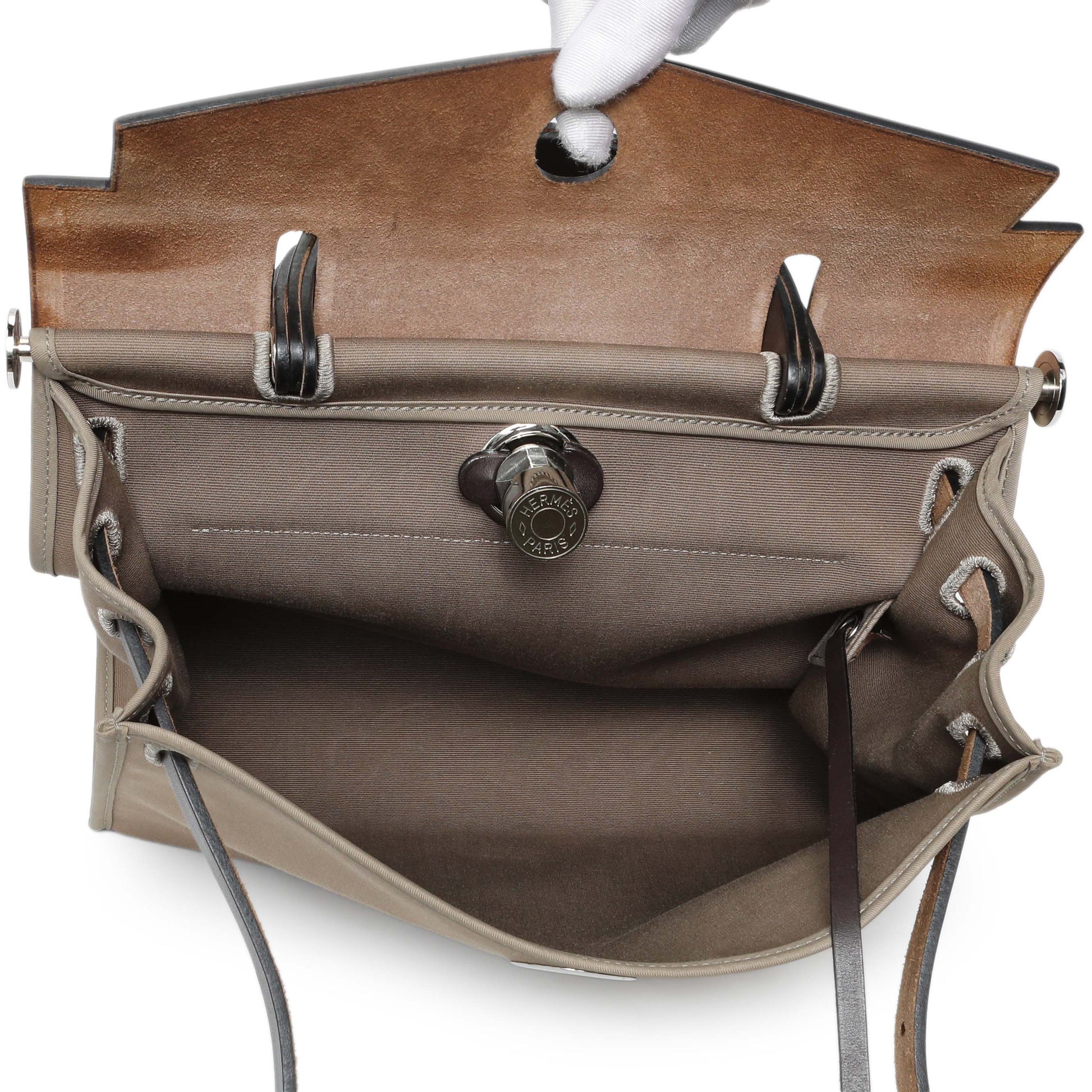 Exclusive Hermes Etoupe/Ebene Herbag Zip 31 — Alternate View 8
