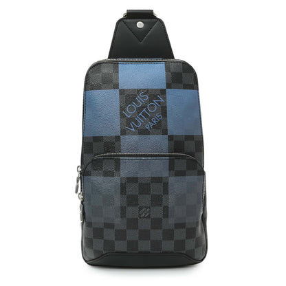 Exclusive Louis Vuitton Damier Graphite Giant Avenue Sling Backpack — Front View