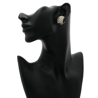 Exclusive 18K Yellow Gold 9.36 Carat Diamond Earrings — Back View