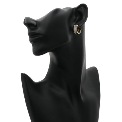 Exclusive 18K Yellow Gold 0.72 Carat Diamond Earrings — Back View