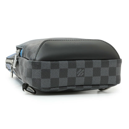 Exclusive Louis Vuitton Damier Graphite Giant Avenue Sling Backpack — Back View