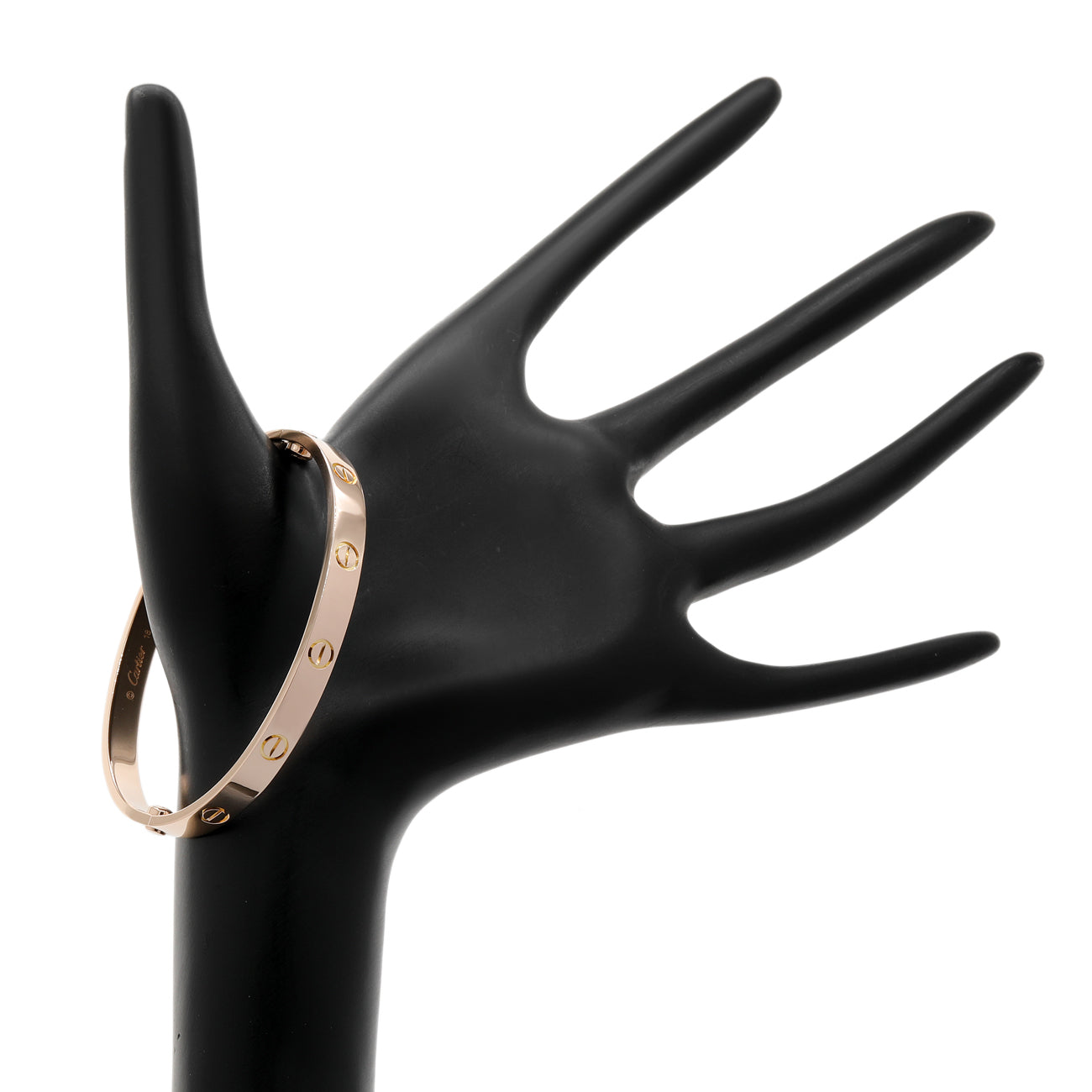 Exclusive Cartier 18K Rose Gold Classic Love Bracelet — Top View