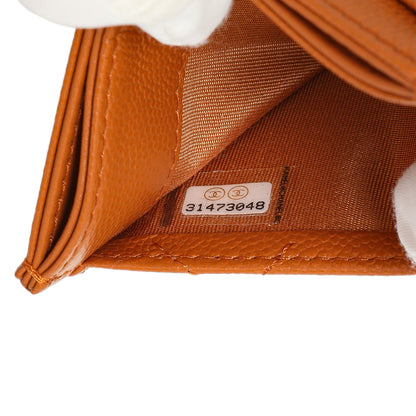 Exclusive Chanel Caramel Quilted Caviar Card Holder — Lifestyle View