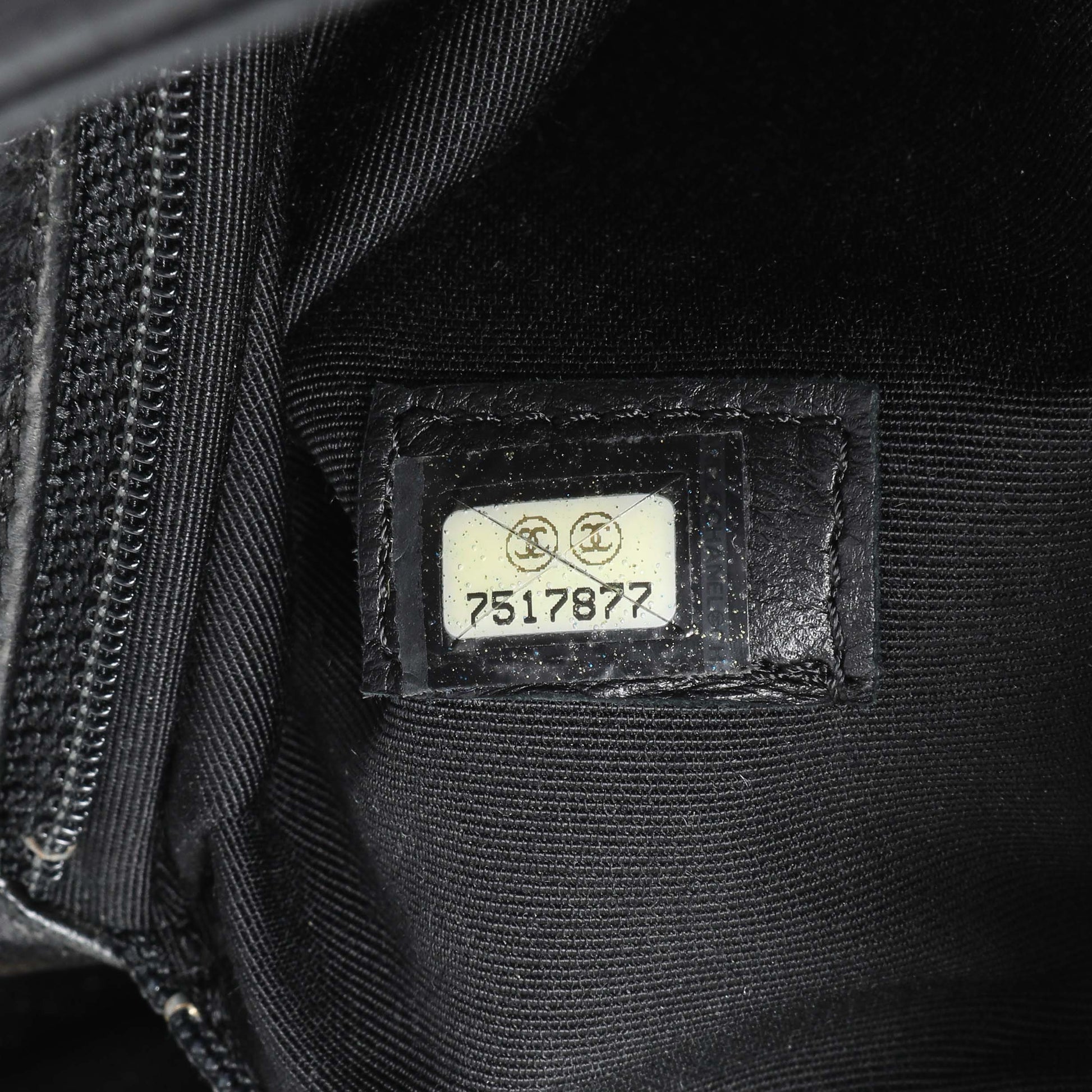 Exclusive Chanel Black Quilted Caviar Medallion Tote — Lifestyle View