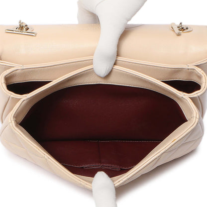 Exclusive Chanel Beige Quilted Lambskin Small Trendy CC Flap Handle Bag — Alternate View 9