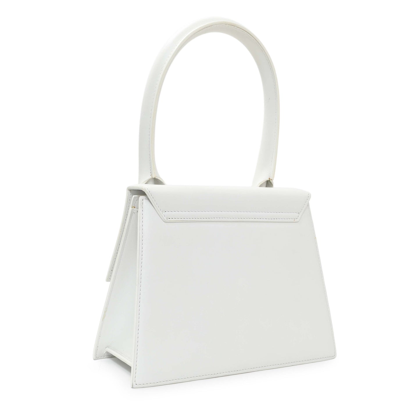 Exclusive Jacquemus White Smooth Calfskin Le Grand Chiquito — Side View