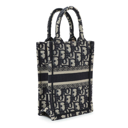 Exclusive Christian Dior Oblique Mini Book Tote Phone Bag — Side View