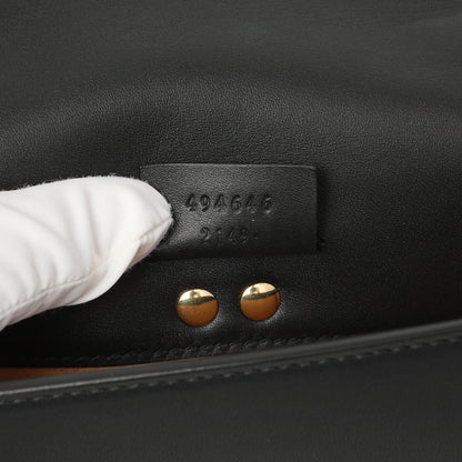 Exclusive Gucci Black Calfskin Super Mini Sylvie Chain Bag — Lifestyle View