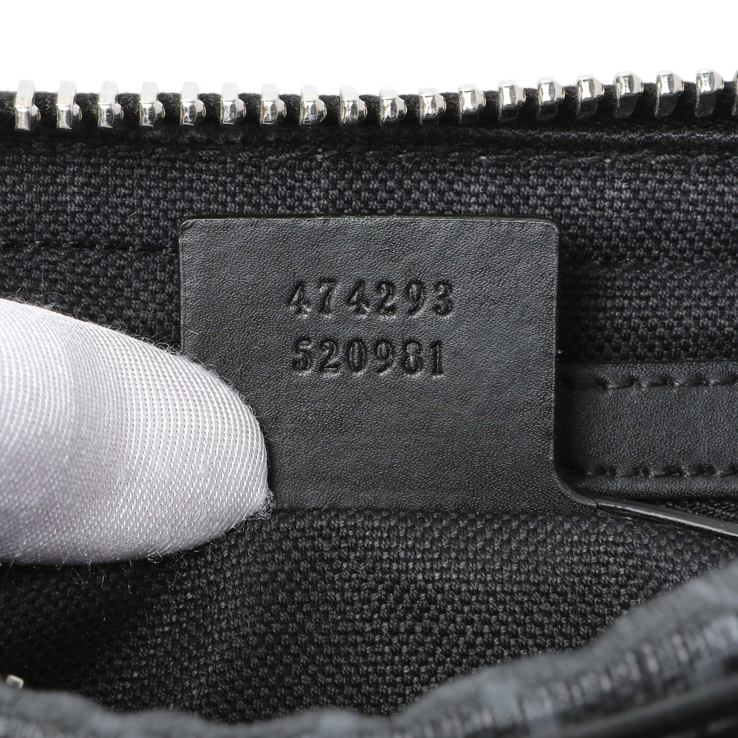 Exclusive Gucci Black Soft GG Supreme Monogram Web Belt Bag — Lifestyle View