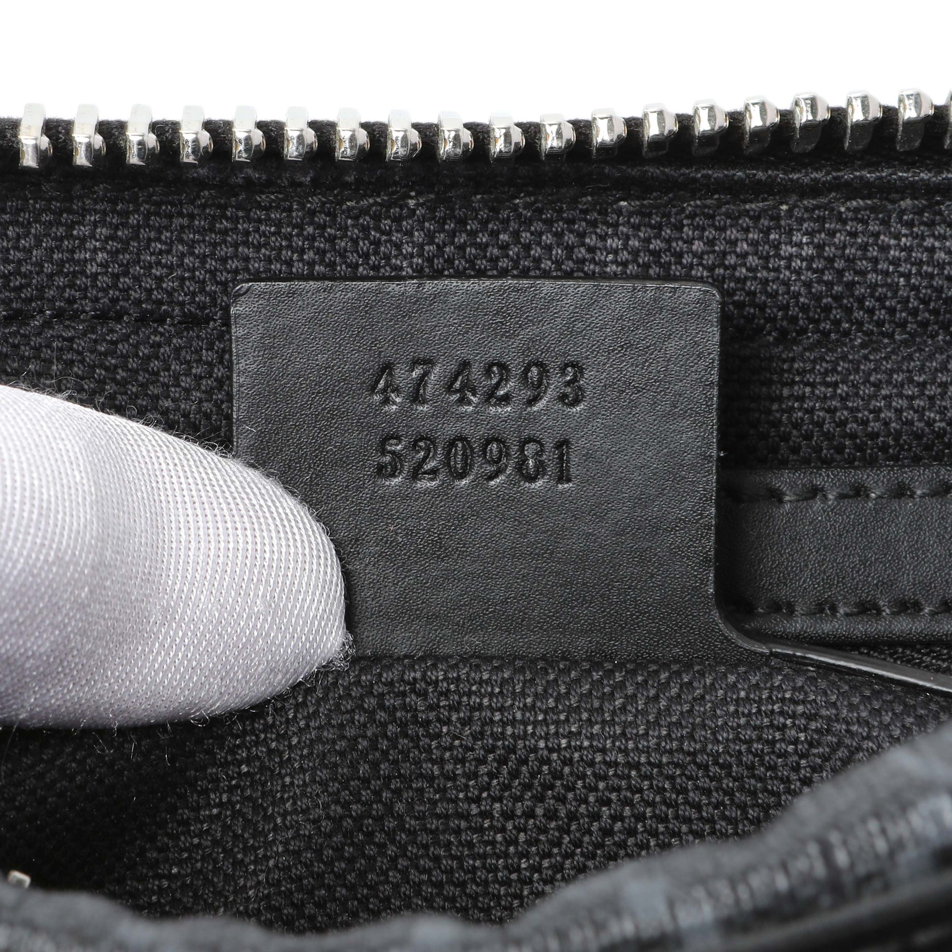 Exclusive Gucci Black Soft GG Supreme Monogram Web Belt Bag — Lifestyle View