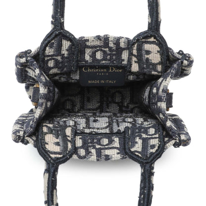 Exclusive Christian Dior Oblique Mini Book Tote Phone Bag — Top View