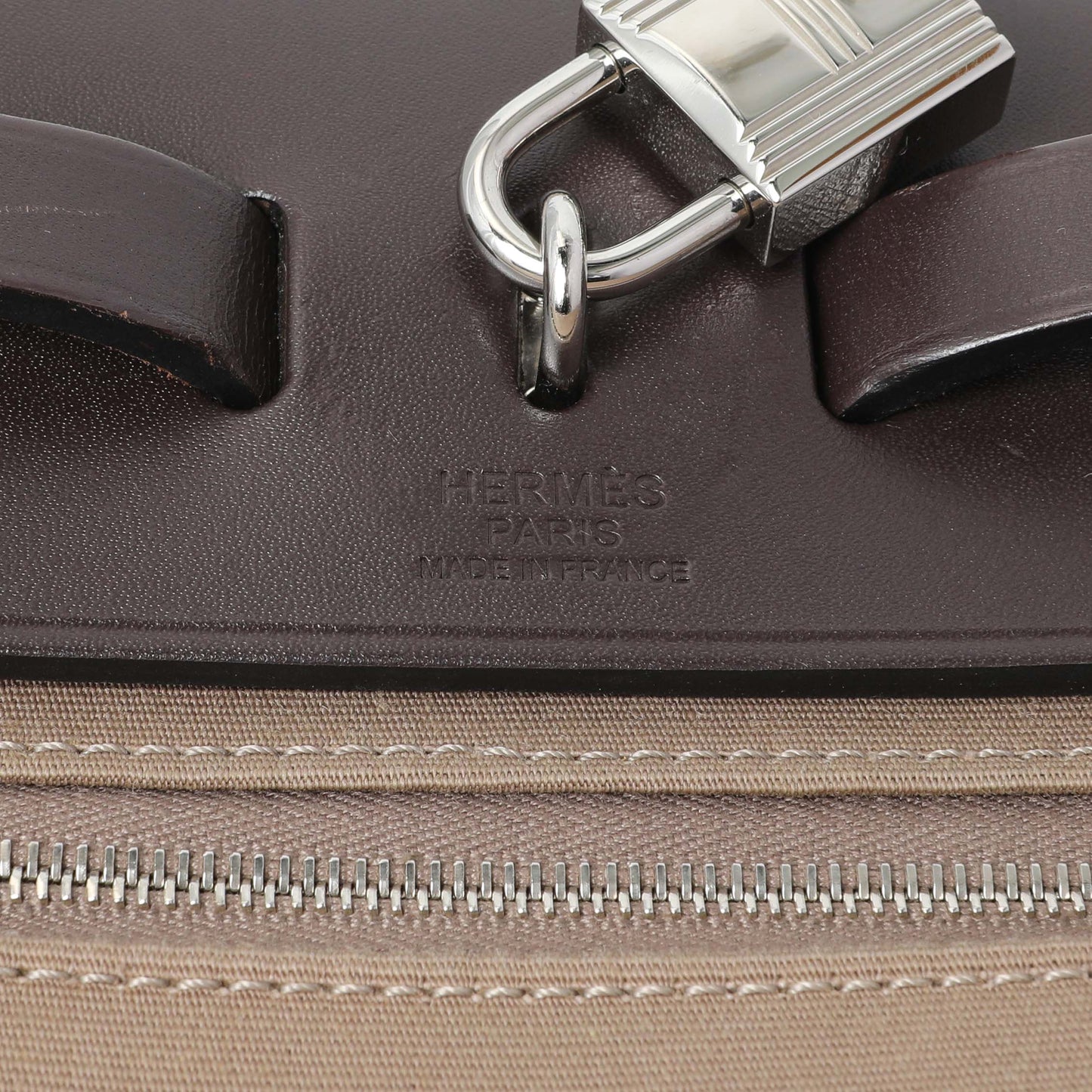 Exclusive Hermes Etoupe/Ebene Herbag Zip 31 — Alternate View 9