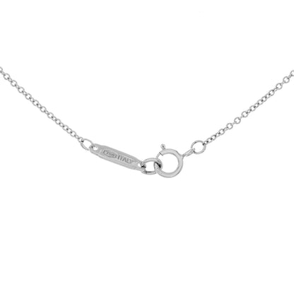 Exclusive Tiffany & Co. 18K White Gold Diamond Floral Pendant Necklace — Top View