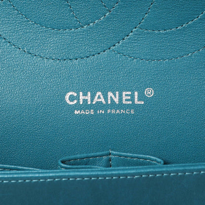 Exclusive Chanel Teal Quilted Lambskin Jumbo Classic Double Flap — Alternate View 9