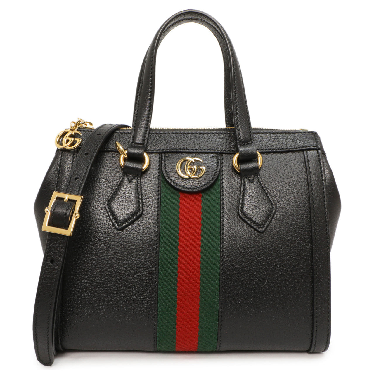 Exclusive Gucci Black Calfskin Small Ophidia Tote — Front View